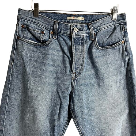 Levi’s Icon Fit High Rise Straight Ankle Denim Blue Jeans Size 30 - Picture 7 of 16